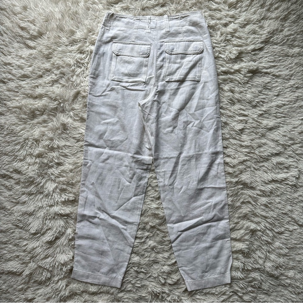Jcrew Seaside Cargo Pant In Linen Tencel Lyocell Blend Size 00 and 2 Available - Picture 7 of 12